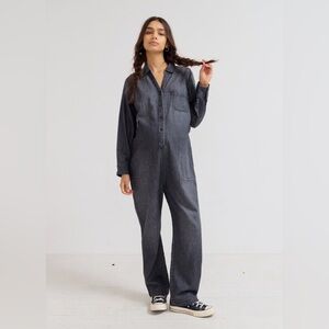 Hatch The Everyday Nursing Denim Jumpsuit